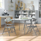Flash Furniture Mindy Kids 5-Piece Folding Square Table and Chairs Set for Daycare and Classrooms, Children's Activity Table and Chairs Set, Printed