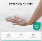 Novilla Twin XL Mattress, Cooling Gel Memory Foam Mattress 8 inch for Pressure Relief, Enhanced Support & Plush Comfort, Grey & White