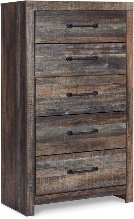 Signature Design by Ashley Drystan Casual 5 Drawer Chest, Dark Brown & Gray