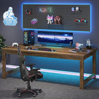 Tribesigns Modern Computer Desk, 63 x 31.5 inch Large Office Desk Computer Table Study Writing Table Workstation for Home Office, Brown Wood