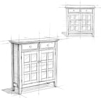 SIMPLIHOME Acadian SOLID WOOD 36 inch Wide Transitional Entryway Storage Cabinet in Natural Aged Brown for the Living Room, Entryway and Family Room