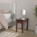 SIMPLIHOME Artisan SOLID WOOD 14 inch Wide Rectangle Transitional Narrow End Side Table in Russet Brown for the Living Room and Bedroom