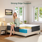 koorlian Twin Size Mattress 12 Inch - Cooling Hybrid Single Mattress in a Box for Back Pain Relief - Pocket Spring & Memory Foam | Fiberglass-Free, Medium Firm Feel, CertiPUR-US, 120 Nights Trial