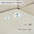 Zero Wall Recliner Sofa RV Loveseat Wall Hugger Power Recliner Chair with Comfortable Backrest High Wood Leg USB & Type C Dual Charge Ports for Living Room RV Furniture or Small Spaces
