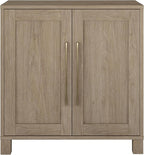 Henn&Hart 28" Wooden Accent Cabinet, Modern Sideboard Buffet Cabinet with 2 Doors and an Adjustable Shelf for Living Room, Dining Room, Bedroom or Entryway, Antiqued Gray Oak