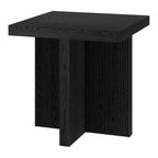 Henn&Hart 22" Wide Square Side Table in Black Grain, for Home, Living Room, Bedroom, Entertainment Room, Office