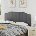 Velvet Queen Size Headboard, Upholstered Headboard Queen/Full Size Wall Mount and Bed Frame Mount, Featuring High-Density Sponge Padding Luxury Texture Easy Assembly Comfort Style-Dark Gray