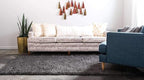 Unique Loom Solid Shag Collection Area Rug (10' x 13' 11" Rectangle, Graphite Gray)