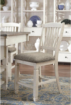 Signature Design by Ashley Bolanburg 24" Counter Height Farmhouse Barstool, 2 Count, Antique White