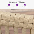 PURPLE LEAF 11 Pieces Outdoor Dining Set with Patio Aluminium Dining Table and Wicker Chairs Modern Furniture Cushions Sets for Backyard Indoor Decor Kitchen Teak