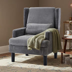 Modern Accent Chair for Living Room Chairs Upholstered Oversized Reading Chair Accent Chairs for Living Room Chair Arm Chair with High Back and Wood Legs,Armchair Comfy Chair for Bedroom(Grey)