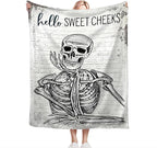 Funny Skull Throw Blanket - Skeleton Gifts & Decor - Soft, Warm, Cozy Fleece Blanket for Boys, Men, Girls, Women, Kids & Adults - 80"x60"