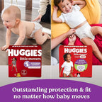 Huggies Size 3 Baby Diapers, Little Movers HuggFit 360° Baby Diapers with 360° Waistband, Size 3 (16-28 lbs), 76 Count, Packaging May Vary
