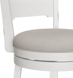 Hillsdale Clarion Wood Swivel Bar Height Stool, Sea White