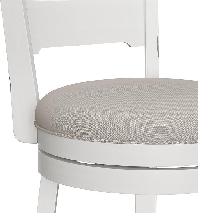 Hillsdale Clarion Wood Swivel Stool, Counter Height, Sea White