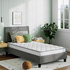 Novill 8 Inch Foam and Spring Hybrid Mattress, Twin Mattress in a Box, Medium Support, CertiPUR-US Certified Foam & Steel Coils, Durable Design, Guest and Youth Bedroom, Eco-Friendly Packaging