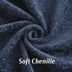 FUTEI Navy Blue Chenille Throw Pillow Covers 12x20 Inch Set of 2,Soft Cozy Bound Edge Design Lumbar Pillow Cases,Home Decor for Couch Bed Living Room