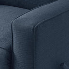 Harkawon Swivel Rocker Recliner Chair, Glider Rocker Recliner, Rocking Chairs Nursery, Fabric Chair with High Back, Deep Seat, for Living Room, Bedroom, Blue