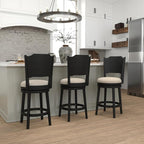 Hillsdale Clarion Wood Counter Height Swivel Stool, Black