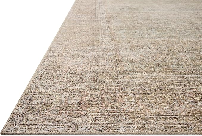 Loloi Amber Lewis Cambria Collection CBR-06 Multi/Natural 2'-6" x 12'-0" Runner Rug Jute, Neutral, Vintage Style, Antique Tone, Living, Bedroom, Dining, Carpet