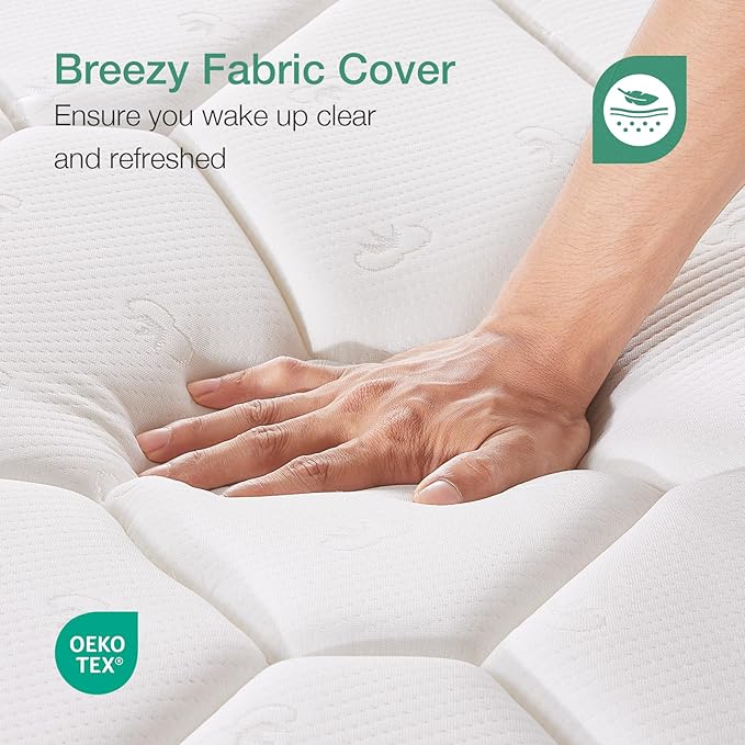 Novilla 6 Inch Twin Mattress,Bonnell Spring Hybrid Mattresses for Spine Support & Cooling Comfort - Twin Bed Mattress,Adaptive Foam Layer with Medium Firm- CertiPUR-US Certified for Youth/Guest Rooms