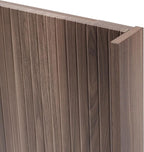 KEIKI Wooden King Size Headboard Only, 80.2" Wide Farmhouse Headboards with Wall Mounted Fluted Panel & Wingback for Bedroom, Walnut Brown