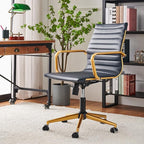 Chair, Desk Computer Chair ，with Armrests ，Ergonomic Office Chair for Home and Office, 17.32 x 22.83 x 35.43 inches, Multiple Colors (Gold Navy)