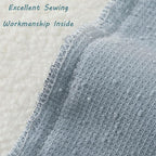 FUTEI Pack of 2 Dusty Blue Decorative Throw Pillow Covers 26x26 Inch Soft Cozy Solid Boucle Textured Euro Pillow Shams,Modern Home Decor for Couch Bed Living Room