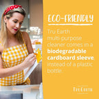 Tru Earth Multi-Surface Cleaner Eco-Strips | All Purpose Cleaner Concentrate for Multi-Use, Fresh Lemon Scent, 16 Strips