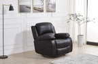 Betsy Furniture Black Bonded Leather Recliner Set, Sofa, Loveseat, Chair 8018