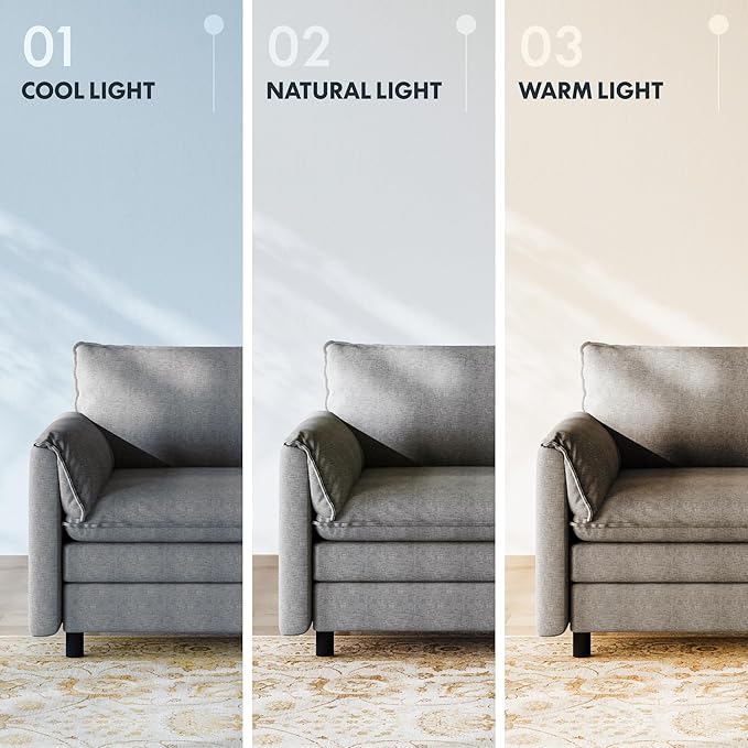 FLEXISPOT SF6 Cloud Sectional Couch for Living Room with Reversible Ottoman, 100.4" L-Shaped Modular Sectional Sofa with Storage, 3-Seater Comfy Sofa Couch for Apartment, Chenille Gray