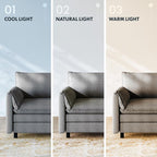 FLEXISPOT SF6 Cloud Sectional Couch for Living Room with Reversible Ottoman, 100.4" L-Shaped Modular Sectional Sofa with Storage, 3-Seater Comfy Sofa Couch for Apartment, Chenille Gray