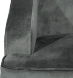Homepop Home Decor Upholstered Classic Swoop Arm Accent Chair Accent Chairs for Living Room & Bedroom Decorative Home Furniture, Dark Grey