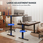 FLEXISPOT Comhar 55" Electric Standing Desk with Drawers, Quick Assembly Home Office Sit Stand Desk with Storage & USB Charging, Computer Workstation for Home Office (55" Wood, Dark Walnut/Black)