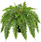 Hollyone Artificial Fern Plants in Pot 25.5" Artificial Boston Fern 31 Leaves for Outdoors & Indoor Faux Potted Plant Fake Ferns Bush Plant for Patio Garden Farmhouse Porch Home Decor Green
