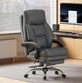 Home Office Desk Chair, 90°-160° Reclining, High Back Executive OfficeChair 400LBS with Footrest, Ergonomic Scratch-Resistant Faux Leather Computer Gaming Chair with Lumbar Support