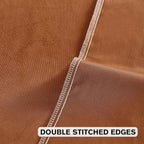 FUTEI Rust Velvet Throw Pillow Covers 26x26 Inch Set of 2,Soft Embossed Leaf-Relief Textured Euro Pillow Shams,Natural Home Decor for Couch Living Room