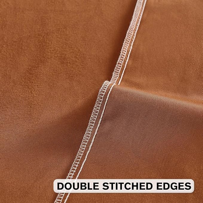 FUTEI Rust Velvet Throw Pillow Covers 18x18 Inch Set of 2,Soft Embossed Leaf-Relief Textured Cushion Cases,Natural Home Decor for Couch Living Room