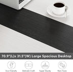 Tribesigns Modern Computer Desk, 70.8 x 31.5 inch Large Office Desk Computer Table Study Writing Desk Workstation for Home Office, Conference Room