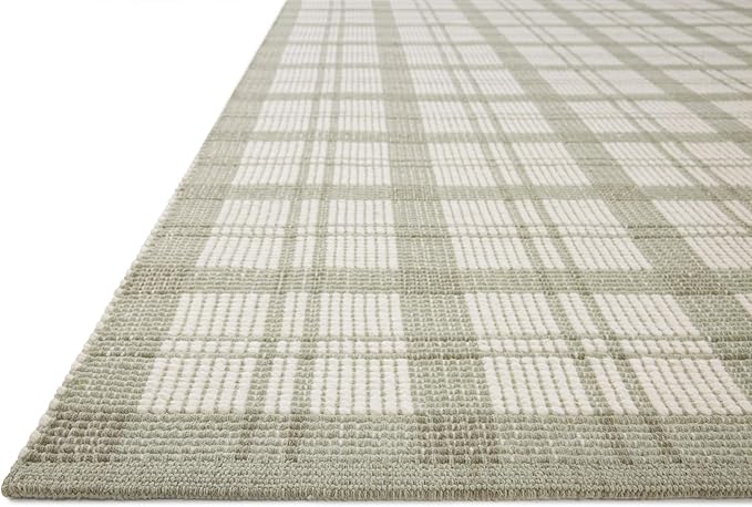 Loloi Magnolia Home by Joanna Gaines Ryder Collection RYD-01 Sage/Ivory 7'-9" x 9'-9" Area Rug