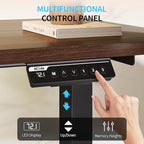 BIZUM Electric Standing Desk, 55x24 inches Height Adjustable Desk, Sit to Stand Desks Memory Gaming Computer Workstation for Home Office, Dark Walnut