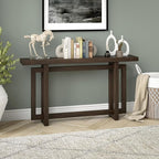 Henn&Hart 55'' Wooden Rectangular Console Table Entryway Table, Sofa Table for Entryway, Living Room, Couch, Hallway, or Office, Alder Brown