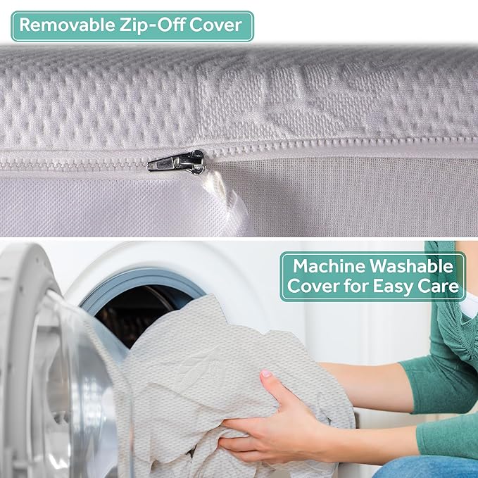 Sealy Baby Cozy Brilliance Breathable Crib Mattress, GREENGUARD GOLD Certified, Made in USA, Firm Dual Firmness, Toddler Bed Fit, Rayon, Waterproof, Non Toxic, Washable Zip Cover, 52” x 28