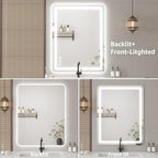 72" x 30" Led Bathroom Mirror with Lights, Anti-Fog & Tri-Color Lighting - Wall Mounted Shaving Mirror with Touch Sensor, Waterproof & Smart LED Vanity Mirror,Tempered Glass, Dimmable Smart Mirror