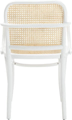 Safavieh Home Keiko White and Natural Cane Dining Chair