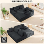 LEVELEVE 107" Cloud Sectional Couch with Deep Seat，Modern Modular Sofa with L-Shape Chaise，No Assembly Required, Upholstered Couches for Living Room Bedroom(Dark Gery,Right Facing Chaise)