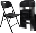8 Pack Folding Chair, 700 lb Weight Capacity,Indoor/Outdoor Heavy Duty Foldable Chairs for Restaurants, Kitchens, Picnics, Races, Parties & Weddings. (8, Black)