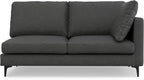 SIMPLIHOME Ava Corner Sectional Sofa in 100% Recycled Polyester Tightly Woven Performance Fabric, Pebble Grey, 102-inches Wide, Handcrafted Mid-Century Modern Style L-Shaped Couch for Living Room
