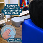Children's Factory Edutray Kids Desk, Converts Cube Chair to Desk, Space-Saving Toddler Desk Converter, Homeschool & Classroom Study Desk, Gray