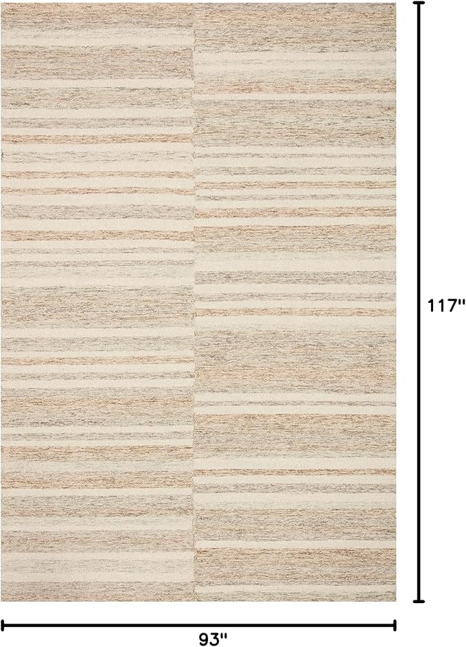 Loloi Chris Loves Julia Chris Collection CHR-03 Ivory/Clay 7'-9'' x 9'-9'', .50" Pile Height, Area Rug